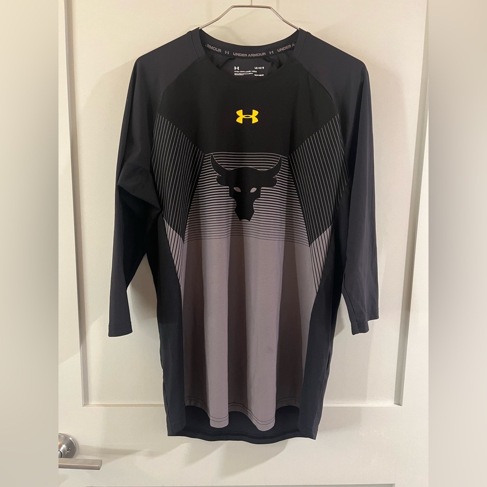 Men's Project Rock Collection Under-Armor 3/4 Sleeve